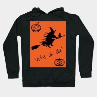 Halloween Witch on Broom - Vote 2020 Hoodie